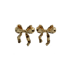 Load image into Gallery viewer, Gold Bow Earrings
